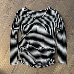 Old Navy Striped Long Sleeve Tee - Black and White